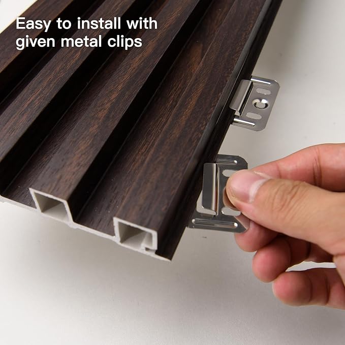 Art3d 96 x 6 Inch WPC Wood Diffuser Slat Wall Panel, 8-Pack, Black Walnut | Fluted Design, Durable, Moisture Resistant, Cleanable, Easy to Install, Eco-Friendly, for Living Room, Bedroom or Office - Image 8