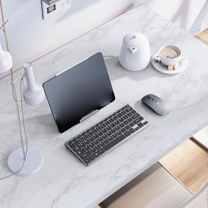 White/Grey Marble Contact Paper Marble Wallpaper Peel and Stick with Tools | 23.6" x 118" Self Adhesive Vinyl Film Contact Paper for Countertops - Image 4