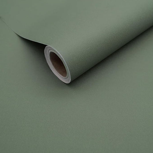 Yancorp 16"x394" Matte Sage Green Peel and Stick Wallpaper Removable Contact Paper for Cabinets and Drawers Stick on Wall Paper for Bedroom Kitchen Self-Adhesive by YancorpHomeDecor