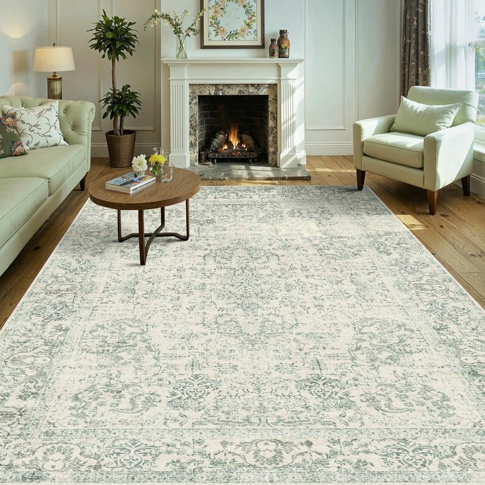 Rugxara 6x9 Washable Area Rug for Living Room,Light Green - Image 2