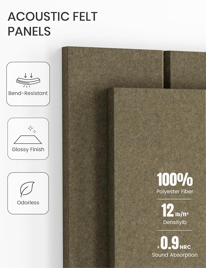 Fluxynara 36" x 24" Large Felt Bulletin Board, Earth Brown | 6 Pack Cork Board Alternative with 30 Safe Adhesive Tabs, Pin Boards for Wall Decor, Home, Office, Classroom,Dorm - Image 5