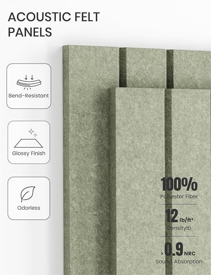 Fluxynara 36" x 24" Large Felt Bulletin Board, Sage | 6 Pack Cork Board Alternative with 30 Safe Adhesive Tabs, Pin Boards for Wall Decor, Home, Office, Classroom,Dorm - Image 5