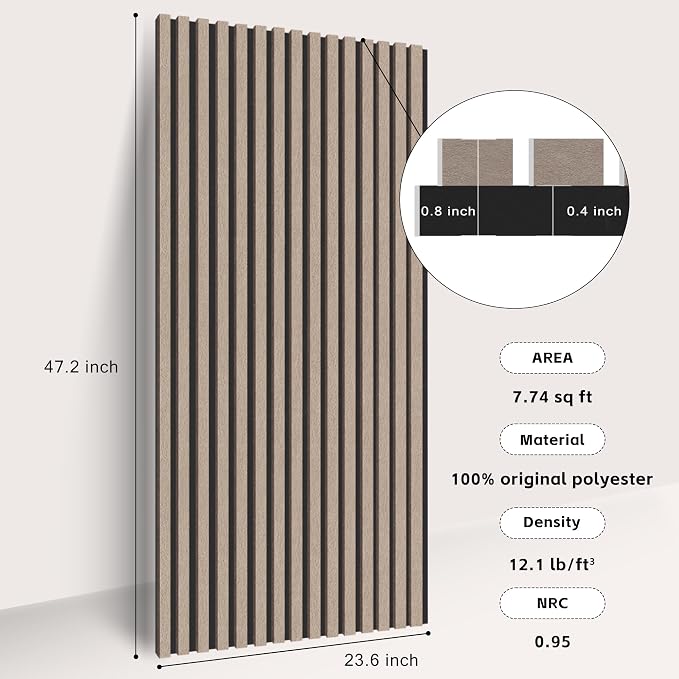 WoveN SounD Acoustic Panels, Black, 2 Pack, 47.2x23.6 in | Self-Adhesive, Peel and Stick, NRC 0.95, Refined Sound, Echo Reduction, Studio, Home, Office, Gaming Room - Image 3