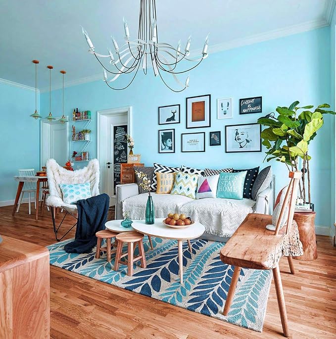 197"x17.7" Teal Peel and Stick Wallpaper Contact Paper Peel and Stick Wall Paper Self-Adhesive Removable Wallpaper for Wall Covering Cabinet Countertop Vinyl Roll - Image 6