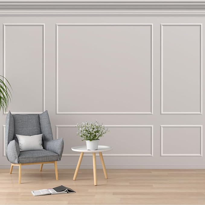 Pangda Peel and Stick Wall Molding Kit 3D Wainscoting Panel | Wall Molding Kit, Premade Accent, Molding Wainscoting Panel for Interior, Wall Moulding Decor, Ready to Assemble Panel - Image 8