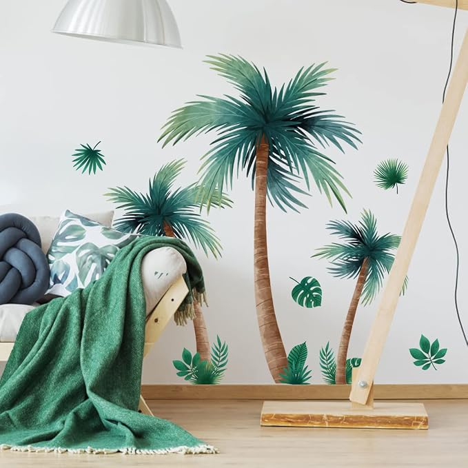 Lemon Tree Wall Decal, Large Decorative Green Tree with Birds Wall Stickers, Removable Peel and Stick Mural Wall Art Decoration for Living Room, Bedroom, Office Wall Decor (Trees and Small Animals) - Image 6