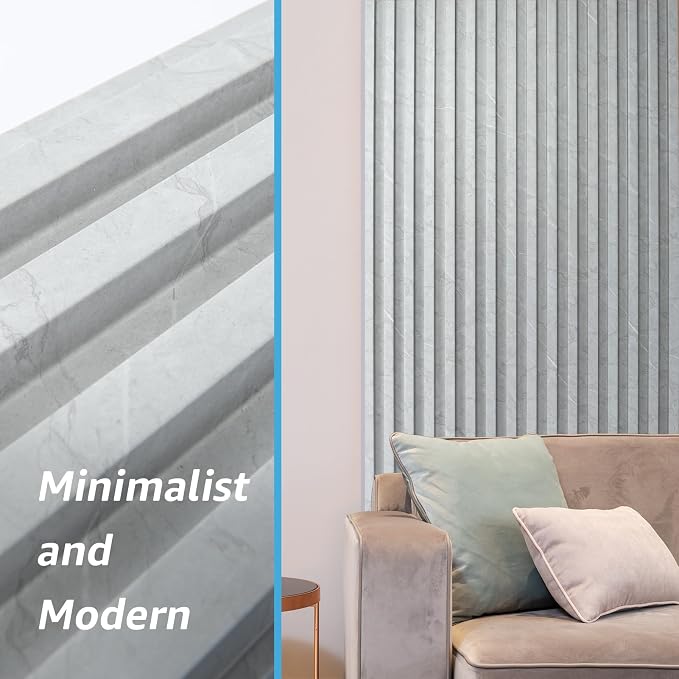 Art3d 96 x 6 Inch WPC Slat Wall Paneling for Interior Decor, 8-Pack, Slate | Fluted Design, Durable, Moisture Resistant, Cleanable, Easy to Install, Eco-Friendly, for Living Room, Bedroom or Office - Image 2