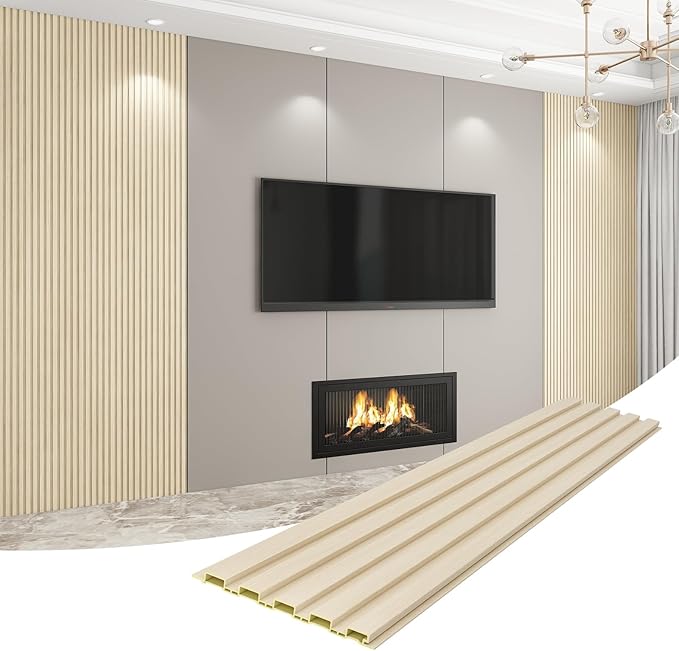 Slat Wall Panel 8-Pack, 118’’x6.3’’, Natural Wood | WPC Wall Panel for Interior Wall Decor, TV Background, Kitchen, Bedroom - Image 7