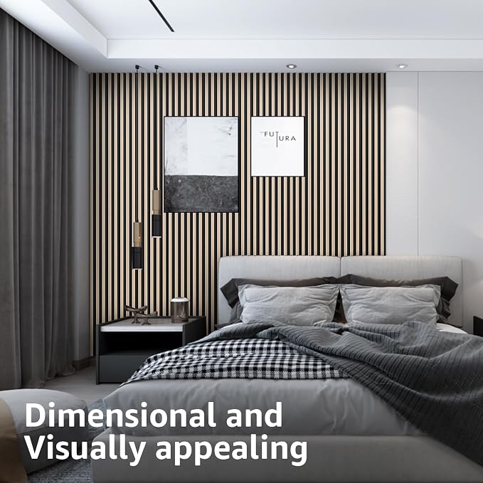 Art3d 96 x 6 Inch WPC 3D Fluted Wood Textured Slat Wall Panels, 8-Pack, Oak | Natural Wood Texture, Weather Resistant, Durable, Easy to Install, Eco-Friendly, Elegant Design, for Living Room, Bedroom - Image 4