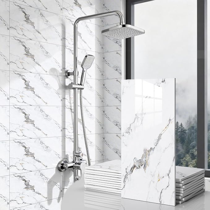 10 PCS Marble Peel and Stick Wall Panels 23.6"x11.8" Sticker | Self Adhesive, PVC, Waterproof Backsplash Tile for Bathroom, Kitchen, Living Room, Style7 - Image 7