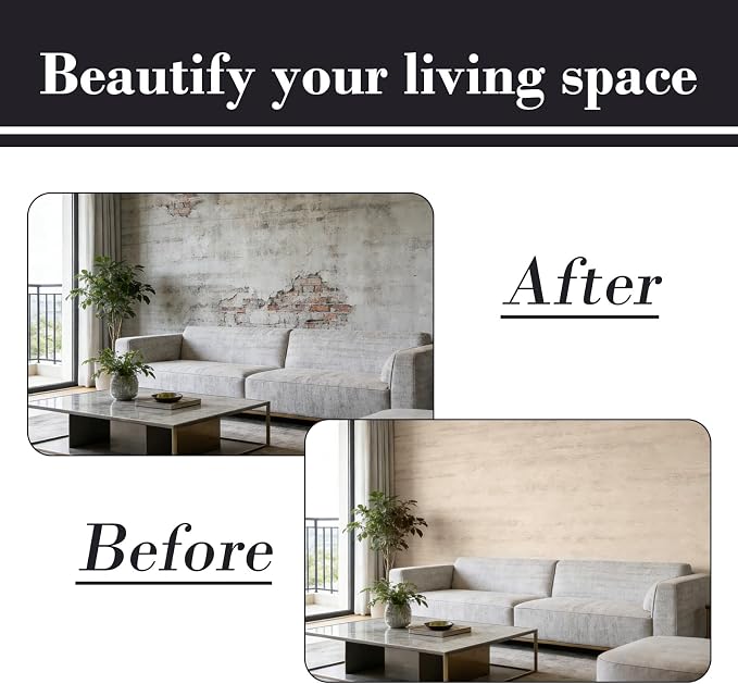 Peel and Stick 3D Wall Panels Warm Beige Faux Travertine Textured 15.7" x 118.1" PVC Self-Adhesive Waterproof Soundproof Removable Thick Wallpaper, Wall Covering for Home Decor Walls & Ceilings - Image 4
