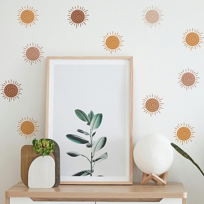 Boho Wall Stickers Girls Bedroom Removable Wall Decals Nursery Kids Room Decor Vinyl Murals DIY Cute Decorations 6 Sheets by QUCHENG