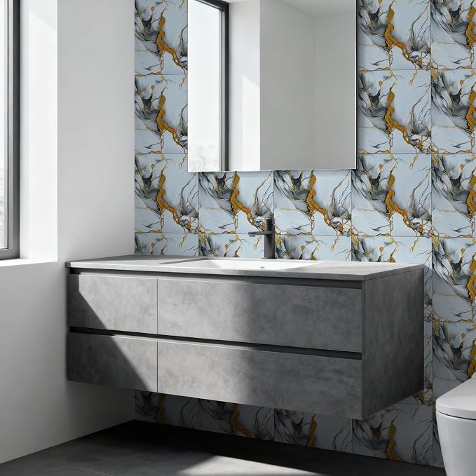 30 Sheets Peel and Stick Wall Panels, Self-Adhesive PVC Wall Panels for Kitchen Backsplash, Bathroom, Decoration, 11.8"x11.8" (Not Real Tiles) - Image 3