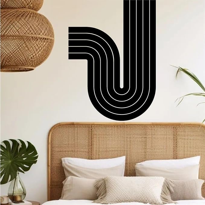 Kazova Large Black Arch Wall Decals 2 Sheets Peel and Stick Removable Minimalist Abstract Wall Sticker for Living Room Bedroom Office Modern Wall Stickers Headboard Decor - Image 4
