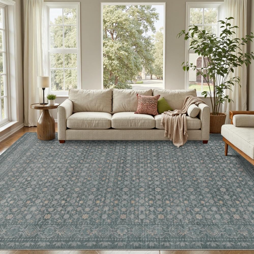 Rugxara 8x10 Area Rugs,Large Rugs for Living Room(Blue) - Image 4