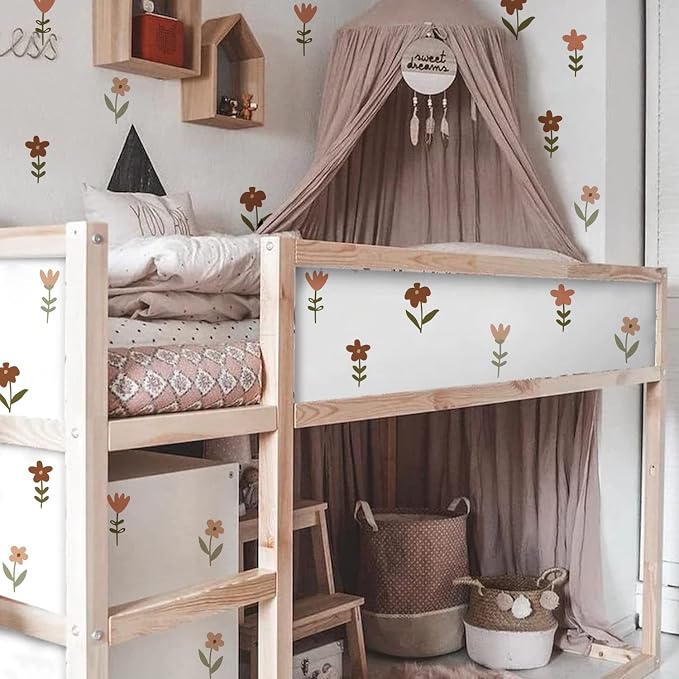 Nursery Wall Stickers Boho Kids Room Decor Girls Bedroom Removable Wall Decals Vinyl Murals DIY Cute Decorations 12 Sheets - Image 5