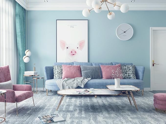 Yasinet 17.71" X 118" Blue Teal Wallpaper Teal Peel and Stick Wallpaper Solid Color Contact Paper Modern Self-Adhesive Waterproof Wall Paper for Wall Decorative Cabinets countertop Shelf Liner Vinyl - Image 3