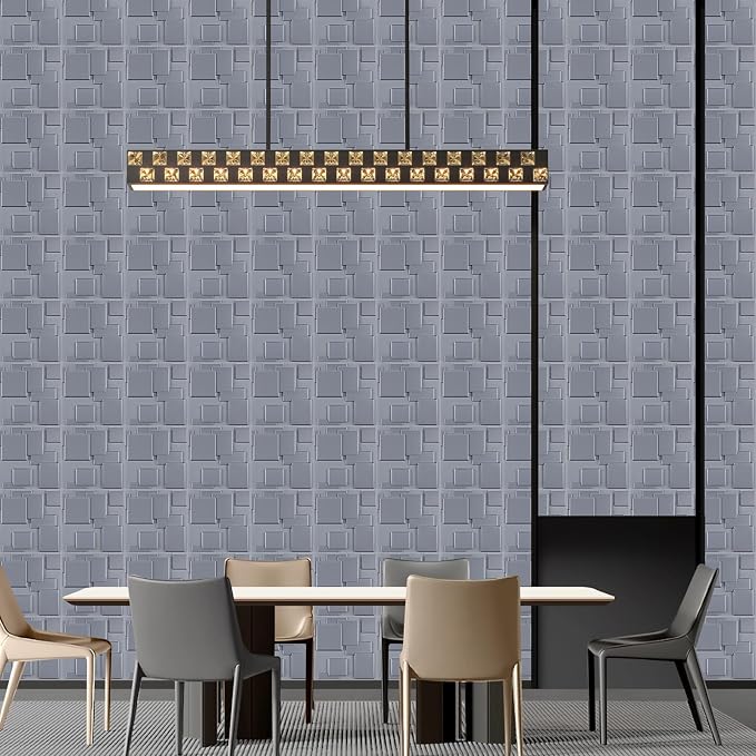 Heikki 30 Pack 3D Wall Panel for Interior Wall Décor, PVC Flower Textured Wall Panels for Living Room Bedroom Hotel Office, 11.8"x11.8", Double-Sided Tape (Gray-YJ) - Image 5