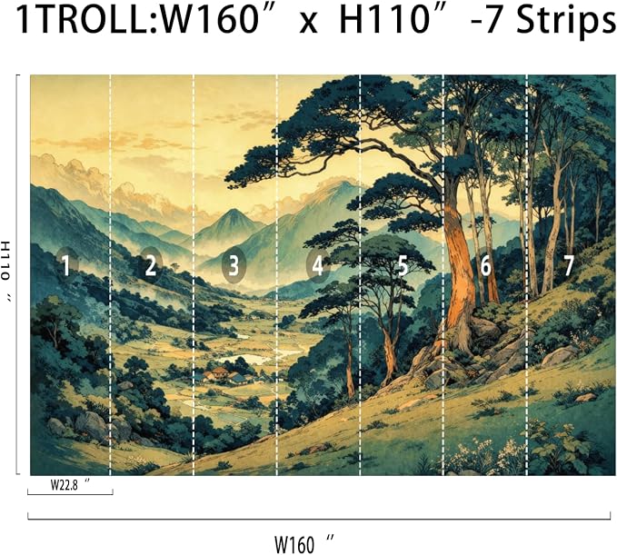 Forest Wall Murals Peel and Stick Self Adhesive Canvas Wallpaper | Large Removable Woodland Mural for Living Room Bedroom Office Home Decor and Accent Walls in Multiple Standard Sizes - Image 7