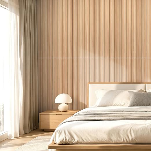 Art3dwallpanels 6-Pack Peel and Stick Wood Panels for Wall PVC, Oak | Self-Adhesive Slat Wall Panels, PVC Thick, 48 x 16 in, 3D Wood Grain Wallpaper, for Walls and Ceilings, Packed in Long Boxes - Image 7