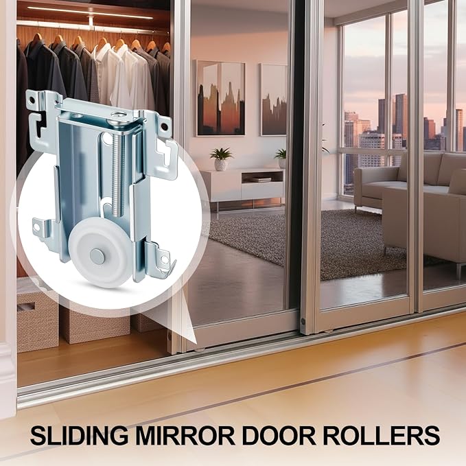 Therwen 4 Pcs 1-7/16 Inch Sliding Mirror Closet Door Roller Replacement - Image 5