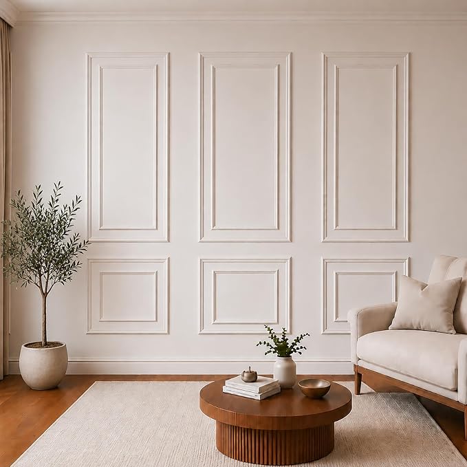 Peel and Stick Wall Molding Kit, Pre Cut Bilinear Frame Wainscoting Panel | 3 Set,Inner and Outer Layer Style,Self Adhesive,Paintable,Premade,24"x54"+13.5"x44" - Image 5