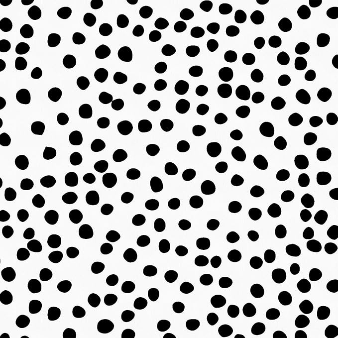 Jeweluck Peel and Stick Wallpaper Polka Dot Wallpaper 17.7” x 590.5” | Black and White Wallpaper Stick and Peel Black Dot Contact Paper Decorative Removable Self Adhesive Vinyl Walls for Bathroom by Jeweluck