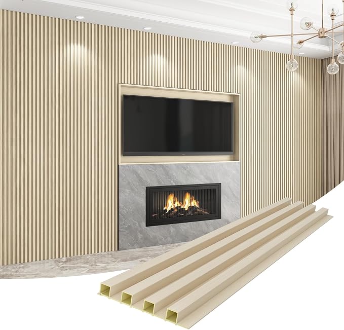 Slat Wall Panel 8-Pack, 108’’x6.1’’, Natural Wood | WPC Wall Panel for Interior Wall Decor, TV Background, Kitchen, Bedroom - Image 7