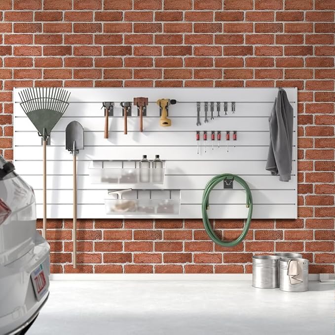 3D Peel and Stick Faux Brick Wall Panels 11.8" x 11.8" 10-Pack | Orange, Small Brick-Look Textured Sticker, Thin Lightweight PVC Self Adhesive Wall Tiles for Interior Decor, Cover 9.7 sq ft - Image 12