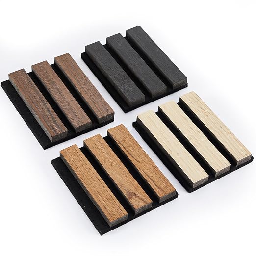Acoustic Wood Slat Panels, Soundproof Wooden Wall Panels, 3D Fluted Panel for Interior Wall Decor, Living Room, Bedroom (Multicolor, 6 * 4.7 inch) - Image 4
