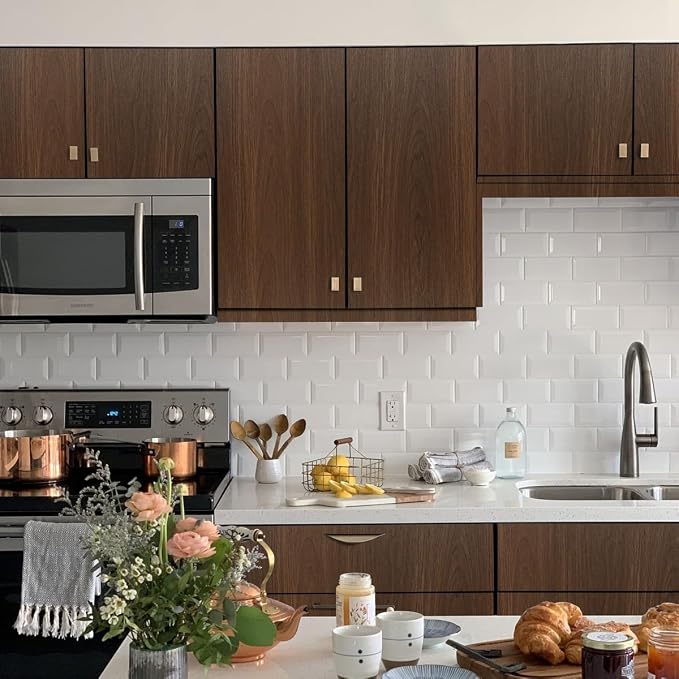 Arthome Cherry Wood Contact Paper Peel and Stick Wallpaper 33" x120" | Covers 27.5 sq ft.,Decorative Vinyl Film for Countertop,Cabinets,Shelf,Drawer Liner,Easy to Clean Removable Wall Covering - Image 4
