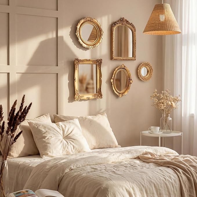 Vintage Mirror Set,10in/8in/7in/4in,Stylish Style,5 Pcs - Image 6