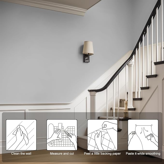 Grey Peel and Stick Wallpaper Solid Grey Contact Paper A Set of 23.6"x118" Matte Self Adhesive Waterproof Vinyl Roll for Wall Coverings,Cabinets,Countertops,Bedroom,Kitchen - Image 2