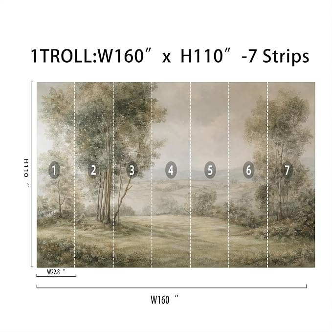 Forest Wall Murals Peel and Stick Self Adhesive Canvas Wallpaper | Large Removable Woodland Mural for Living Room Bedroom Office Home Decor and Accent Walls in Multiple Standard Sizes - Image 7