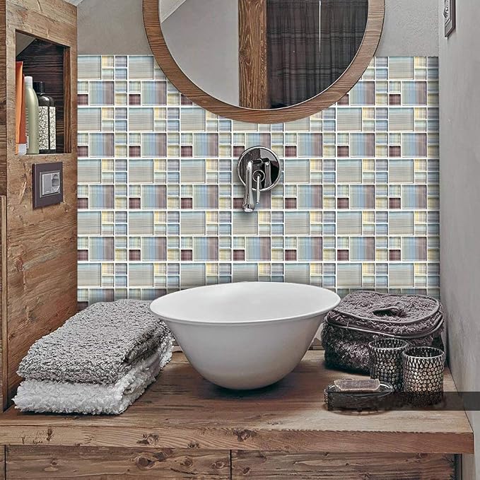 Alwayspon 25 Pcs Self-Adhesive Tile Transfer for Home Decor, Peel and Stick Tile Decal, Water-Proof Backsplash Wall Tile Sticker for Kitchen Bathroom, 4x4inch - Image 4