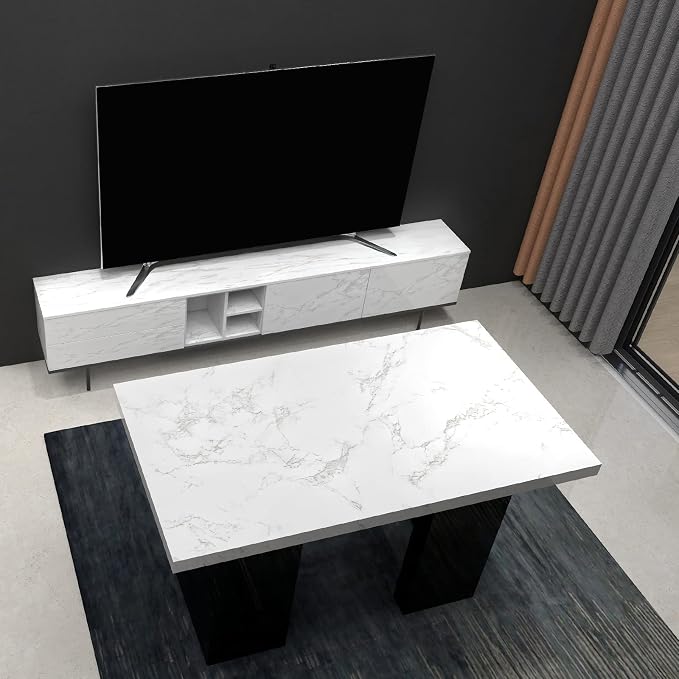 Marble Contact Paper White Peel and Stick Wallpaper for Kitchen Countertop | 15.7" x 236.2" Gray Granite Self Adhesive Removable Vinyl Roll Wall Paper for Kitchen Backsplash Cabinets and Drawer - Image 6