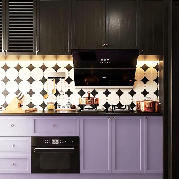 Yasinet Purple Wallpaper Solid Color Peel and Stick Wallpaper Purple Contact Paper Waterproof Self Adhesive Wall Paper Removable Decorative for Wall Furniture Covering Cabinet Table Vinyl 17.7" X 118" - Image 5