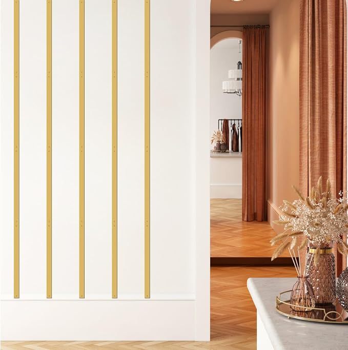 Golden Metal Wall Art Modern Striped Walls Decor Minimalist Line Arts Sign | Minimalist line art hanging sign, easy to install, metal plaque decorative, walls sculptures, for bedroom office living room - Image 6