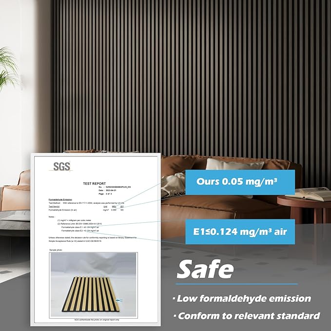 Art3d 48 x 24 in 3D Fluted Soundproof Wood Slat Wall Panel, 2-Pack, Walnut | Reduce Noise, Durable, Sustainable, Moisture Resistant, Easy Mounting, Low Maintenance, Long Lasting, Home Decor, Office Use - Image 5