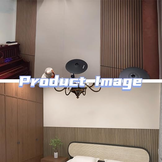 Modern Wood Slat Wall Panels, Peel and Stick Acoustic Panels, Self-Adhesive Wall Covering and Easy Installation, 47.24x11.82in. 8-Pack Natural Wood Finish(Walnut) - Image 3