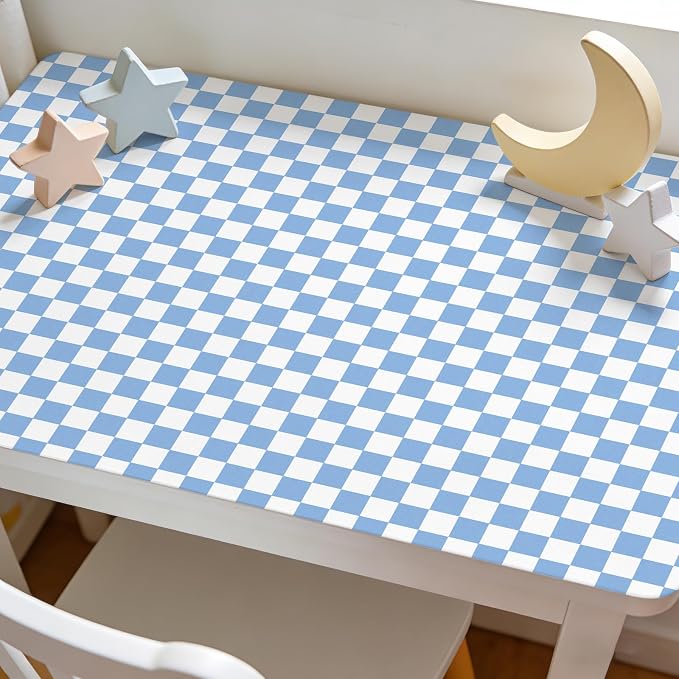 Blue and White Contact Paper Mosaic Checkered Peel and Stick Wallpaper 17.3"x480" Self Adhesive Waterproof Vinyl Roll for Bathroom Kitchen Backsplash Cabinets Shelf Liners Drawers - Image 9