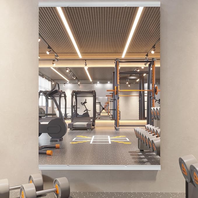 pertetey 63 x 24 in Home Gym Mirror, Frameless, 1-Pack by PERTETEY