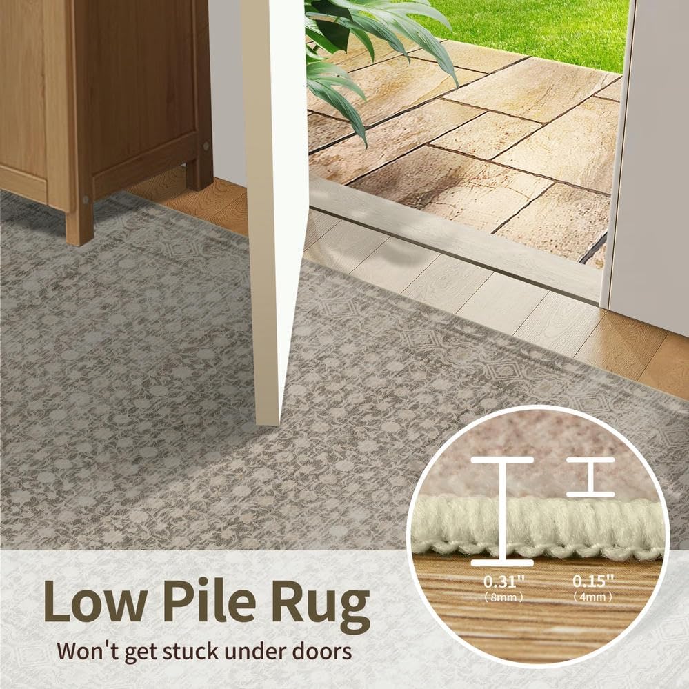 Rugxara 3x5 Entryway Rug, Vintage Boho Bedroom Area Rug - Image 6