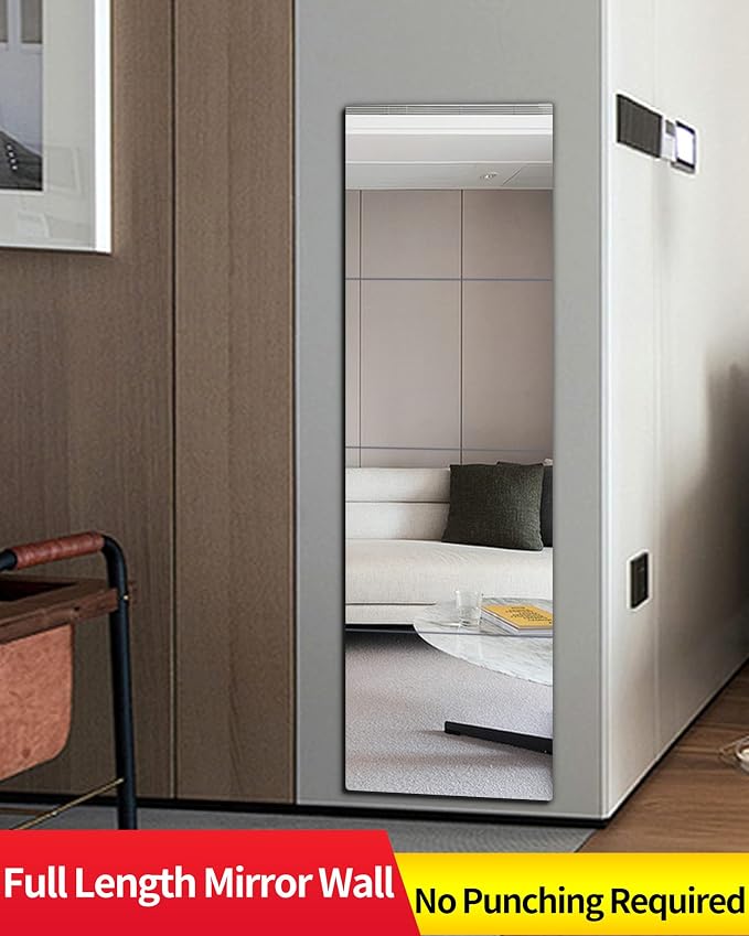Shatterproof Wall Mirror Full Length for Bedroom, Acrylic Gym Mirrors For Home, Extra Thick: 0.12 inch, 12 x 12 inch x 4 Pcs, Workout Mirrors Safe for Kids, Over The Door, Long Wall Mounted - Image 9