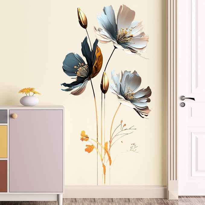 New Chinese Style Relief Lotus Wall Decal 3D Floral Wall Sticker DIY Removable Peel and Stick Wall Art Mural for Living Room Bedroom Porch Sofa Background Board Furniture Decoration - Image 7