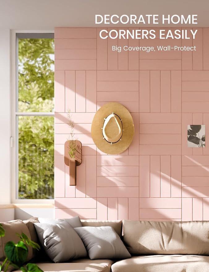 Fluxynara 36" x 24" Large Felt Bulletin Board, Pink | 6 Pack Cork Board Alternative with 30 Safe Adhesive Tabs, Pin Boards for Wall Decor, Home, Office, Classroom,Dorm - Image 3