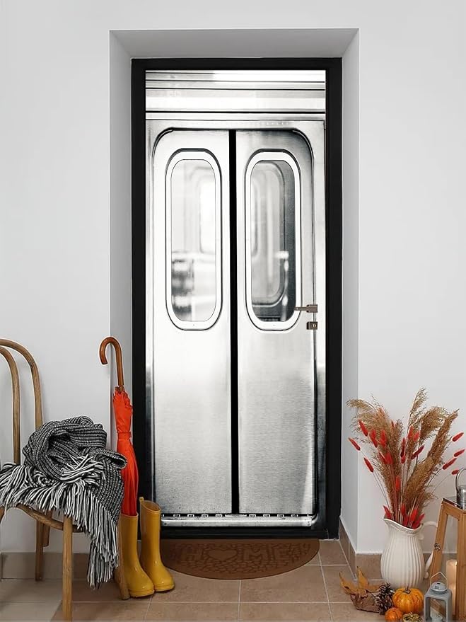 artfanke 3D Peel and Stick Door Sticker 30.3"x78.7"- Self-Adhesive Door Murals Wallpaper Poster - Subway Gate Wall Decal for Bedroom Decor (2 Sheets/Set) - Image 4