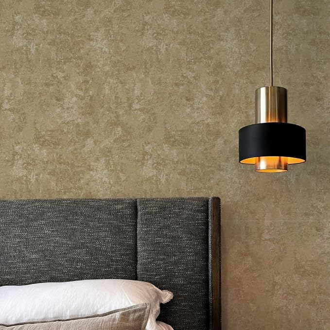 Tempaper Distressed Gold Leaf Metallic Gold Removable Peel and Stick Wallpaper, 20.5 in X 33 ft, Made in The USA - Image 3