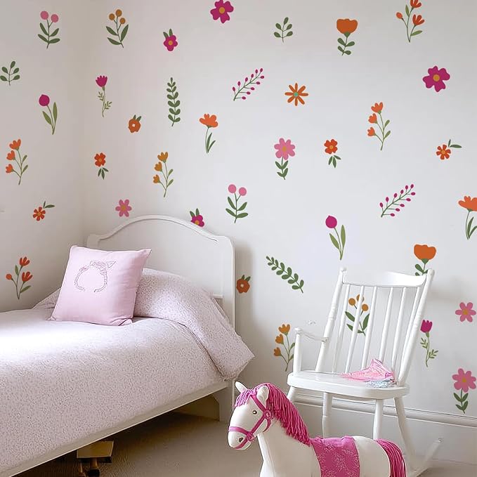 Boho Wall Stickers Girls Bedroom Removable Wall Decals Nursery Kids Room Decor Vinyl Murals DIY Cute Decorations 6 Sheets - Image 2