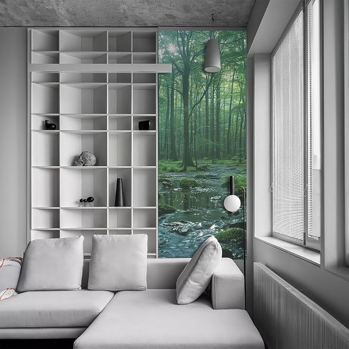 REDAMANCY 3D Forest Peel & Stick Decals - Waterproof, Removable Vinyl Door Mural & Wallpaper for Kitchen, Living Room, Bedroom - Image 6